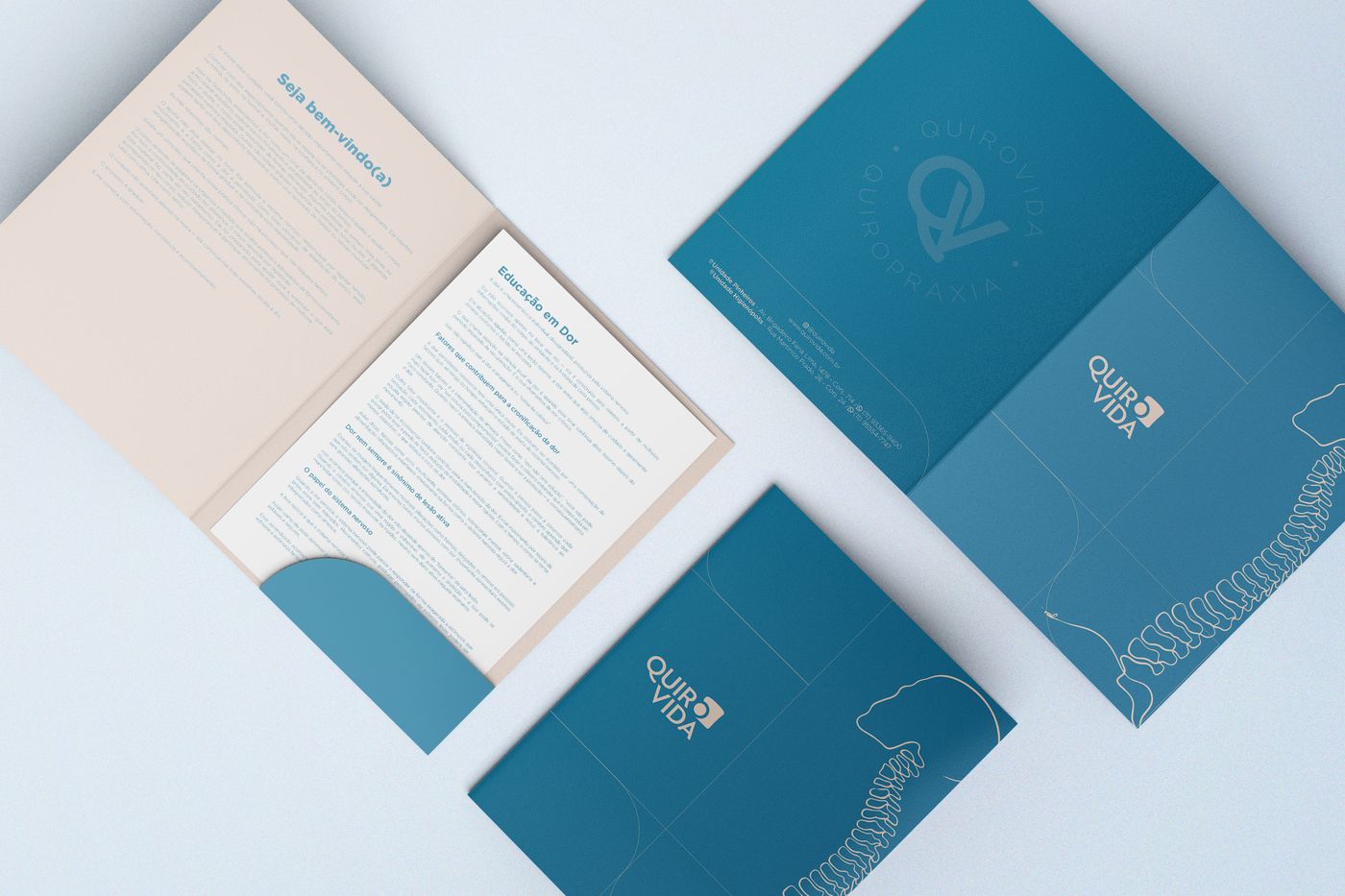 Material de educação em dor entregue na consulta da QuiroVida
